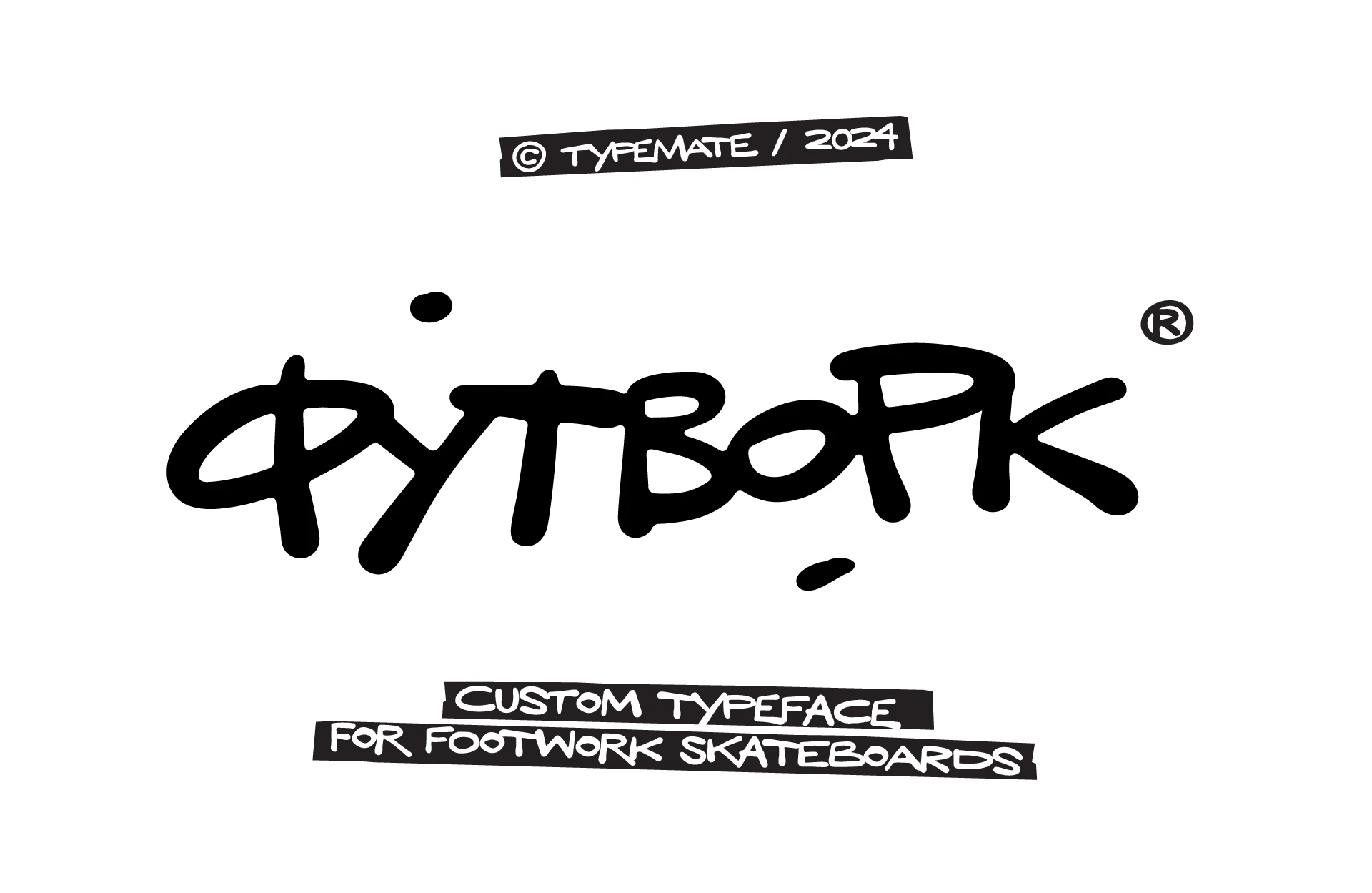 Логотип Футворк — кастомный шрифт для Footwork Skateboards